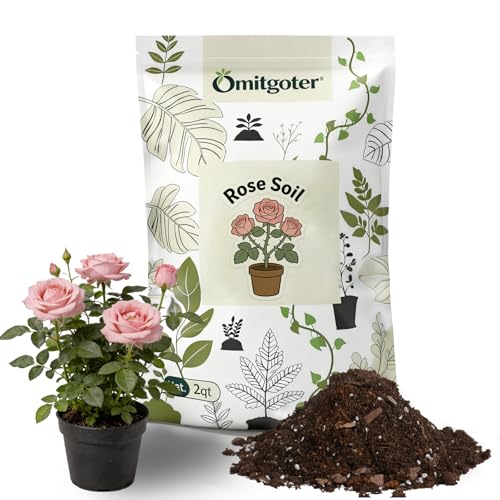 Rose Soil Potting Soil 2qt- Natural Organic Potting Mix for Roses, Superior Drainage & Breathability, Nutrient-Rich Formula to Support Healthy Rose Growth - color: Rose Soil, size: 2qt