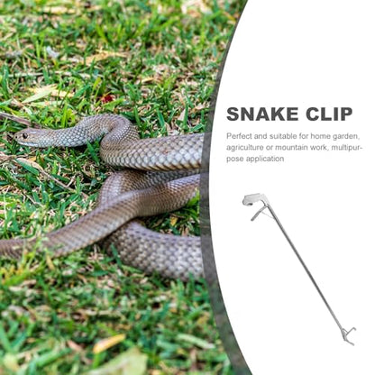 BESPORTBLE Snake Capture Hook Garbage Collector Snake Tong Crab Tools Snake Clips Reptile Tweezers Snake Pole Grabber and Catcher Grabber Tool to Feed Lizard Elder Stainless Steel