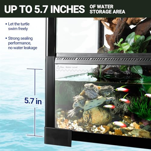 REPTI ZOO Large Tall Glass Reptile Tank 36"x18"x36", 100 Gallon Vertical Reptile Terrarium with Mesh for Chameleon Arboreal Lizard Frog, Paludarium Vivarium Tank