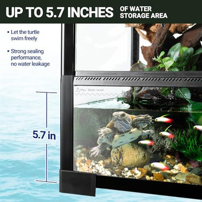 REPTI ZOO Large Tall Glass Reptile Tank 36"x18"x36", 100 Gallon Vertical Reptile Terrarium with Mesh for Chameleon Arboreal Lizard Frog, Paludarium Vivarium Tank