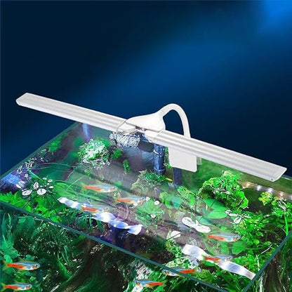 LED Aquarium Light Full Spectrum Clip Fish Tank Light Plants Light Double Swing Arm Light 4W Suitable for 2-10 Gal Fish Tank - size: 4W For 2-10 Gal Fish Tank