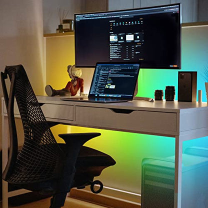 USB Powered LED Strip Light Rainbow TV Backlight 9.8FT/3M RGB Chasing Led Lights Waterproof USB Lights Strip with RF Remote TV/PC Background Bias Lighting Cuttable Strip Lights for DIY Decoration - size: RGB+9.8FT/3M