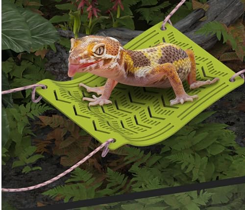 Bearded Dragon Frog Lizard Hammocks, Reptile Hammock with Suction Cups & Tie Straps, Hanging Swing Cradle for Chameleon, Lizards, Geckos, Snakes, Lguana, Reptile & Amphibian Habitat Décor - size: Small