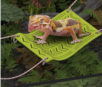 Bearded Dragon Frog Lizard Hammocks, Reptile Hammock with Suction Cups & Tie Straps, Hanging Swing Cradle for Chameleon, Lizards, Geckos, Snakes, Lguana, Reptile & Amphibian Habitat Décor - size: Small