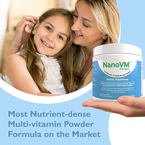 4-8 Years, Allergen-Free Kids Multivitamin, Unflavored Powdered Vitamins, Multivitamin Powder with 14 Vitamins & 13 Minerals, Low-Carbohydrate Vitamin Supplements, 275g - Solace Nutrition - style: 4-8