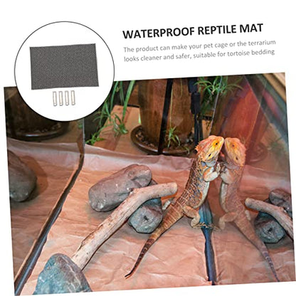 Totority Reptile Terrarium Carpet Reptile Pad Moisturizing Liner Snake Turtle Bedding Easy to Clean
