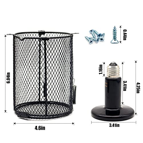 Reptile Lampshade Anti-Scald Heating Lamp Guard 100W 100W Ceramic Lamp & Heater Guard for L Lizards Spider Scorpion Protection