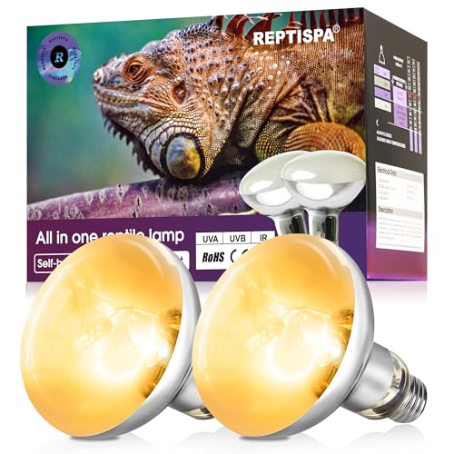 Heat Lamp Bulbs, 160 Watts UVA UVB Reptile Heat Bulb, 2 Pack | Full Spectrum, Basking Spot Light, Simulate Natural Sun Light, For Reptile and Amphibian, Silver - color: Pack of 2, size: 160 Watt