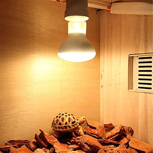 2-Packs 75W Reptile Heat Lamp Basking Bulb E26 110V UVA Basking Spot Daylight Heat Lamp Glass Heating Lamp Reptile Heater for Bearded Dargon Turtle Aquarium Aquatic Lizard Chicken Coop