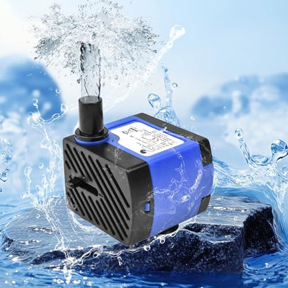 CHANCS AC 110V Small Submersible Water Pump 92GPH 5W High Lift 2.79ft Mini Fountain Pump for Pet Fountain - color: 5w 350l/H