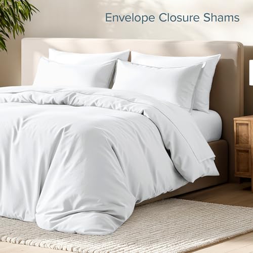 Bare Home Bedding Duvet Cover Extra Long - Premium 1800 Super Soft Collection - Lightweight, Cooling Duvet Cover - Soft Breathable Bedding (Twin/Twin XL, White) - color: 01 - White (No Comforter), size: Twin/Twin XL