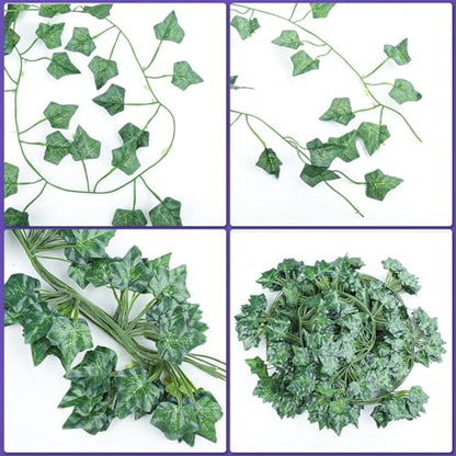 Alotiki 18 Pack 126 Feet Vines,Ivy,Ivy Garland,Fake Ivy,Fake Leaves,Ivy Vines,Artificial Vines,Green Vines,Leaves Room Decor,Vines for Bedroom,Wall Decor,Wedding Party - size: 18