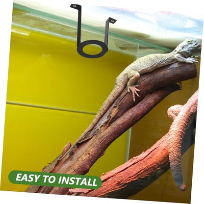 2pcs Reptile Basking Lamp Stand Metal Holder with Adjustable Angle Design and Secure Clamping Mechanism for Aquarium and Terrarium Basking Lighting