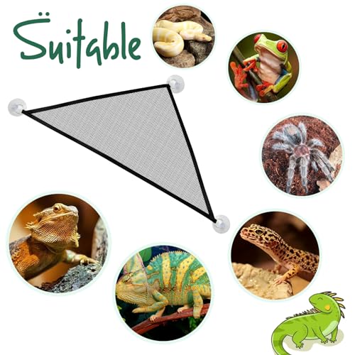 GEGURI Bearded Dragon Hammock Reptile Breathable Mesh Bed for Lizard Leopard Gecko Chameleon Snakes