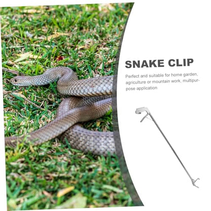 Stainless Steel Snake Catcher Clip Reptile Grabber with Lock Non-Slip Grip for Safe Snake Handling and Secure Capture in Garden and Zoo Use