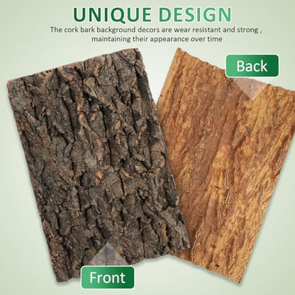 Toddmomy 4pcs Bark Fish Tank Decoration Versatile Terrarium Climbing Bark for Snake and Gecko Habitat Safe Materials for Reptile and Aquarium Setup Trimmable Design for - size: 4pcs