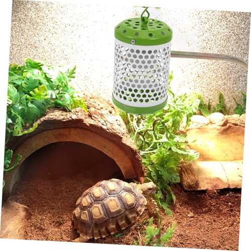 YARNOW Reptile Heat Lamp with Adjustable Stand Dual Ceramic Heater Guard for Bearded Dragons Tortoises and Chicks Rapid Heating Easy Installation for Reptile Tanks