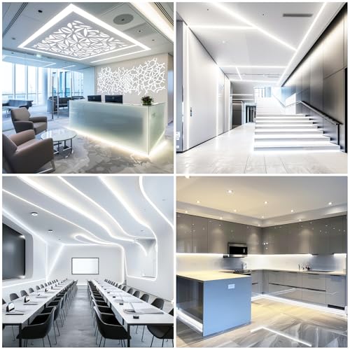 LED Strip Lights 24V COB Daylight White 6000K 16.4ft (No Power Supply) | Super Bright, Dotless High Density 14W/m, 8mm Width Cuttable Flexible, Home DIY White Commercial Lighting - color: White 6000K (Only LED Strip)