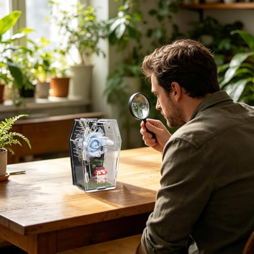 Acrylic Reptile Terrarium Tank, Ventilated Clear Enclosure Box for Snail Gecko Lizard Frog Turtle Amphibian Habitat, Escape Resistant Pet Display Case Home Viewing