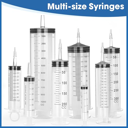 60mL Plastic Syringe for Liquid - 3 Pack Large Syringes with Adapter for Scientific Labs, Feeding, Oil Filling, Individually Wrapped - style: 60mL