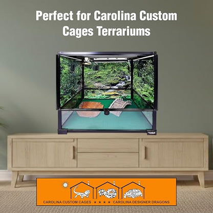 T5HO Double 12” UVB Reptile Light Fixture 15W + Double GU10 basking Heat lamp Fixture 35W, Bearded Dragon and Reptile Terrarium Light Fixture
