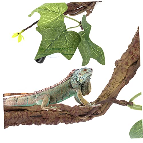Totority 2 Pcs Reptile Vines for Terrarium Decoration Bendable Jungle Branches Suction Cup Accessories for Lizard Snake Gecko and Other Small Pets