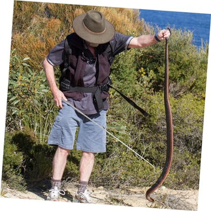 POPETPOP Retractable Snake Hook Tool Stainless Steel Telescopic Reptile Catcher with Handle for Handling Snakes and Reptiles Lightweight and Portable