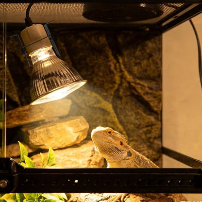 2pcs Reptile Heat Lamp Holder - Adjustable Light Stand - Ceramic Heat Lamp Socket - Terrarium Light Bracket for Lizard Tanks Tortoise Habitats