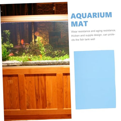 TOYANDONA Thickened Fish Tank Mat Non Slip Aquarium Pad for Tanks Durable Under Aquarium Floor Mat Wear Resistant Lightweight for Fish Keeping Enthusiasts - color: Blue
