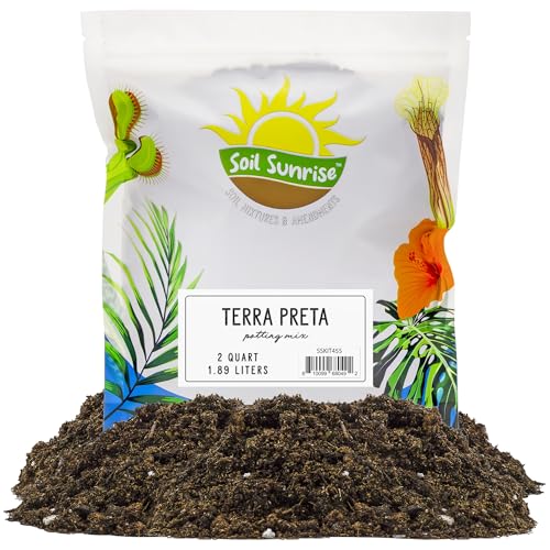 Soil Sunrise Terra-Preta Inspired Potting Soil (2 Quarts) Biochar-Enriched Sustainable Mix for Indoor/Outdoor Plants - size: 2 Quarts