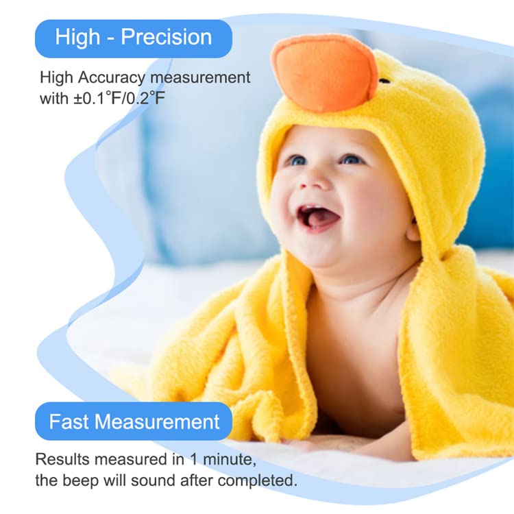 Berrcom Digital Thermometer for Adults, Kids, and Babies, Oral Rectal Underarm Medical Thermometer with Fever Alarm and C/F Switchable - size: DT-007