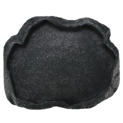 Tortoise Water Dish, Resin Snake Water Bowl, Reptile Food Feeding Dish for Tortoise, Lizard, Iguana, Frog, Snake, Pet, Amphibian