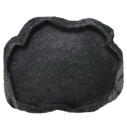 Tortoise Water Dish, Resin Snake Water Bowl, Reptile Food Feeding Dish for Tortoise, Lizard, Iguana, Frog, Snake, Pet, Amphibian
