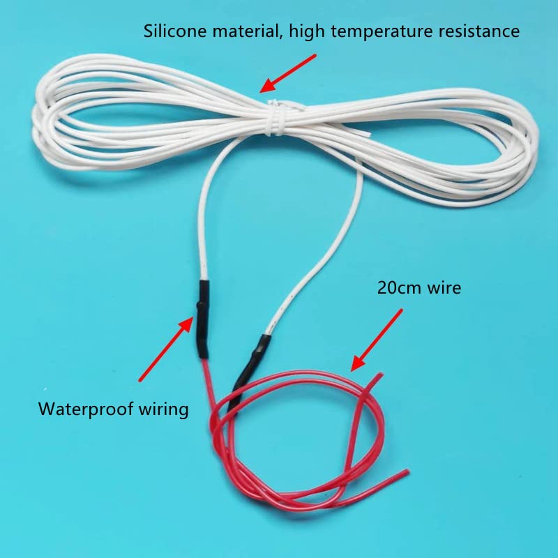 12V Pre-Assembled Silicon Rubber Heating Wire for DIY Steering Wheel Heating, Self Made Warmer Incubator, Seat Heater (32.8ft) - size: 32.8ft