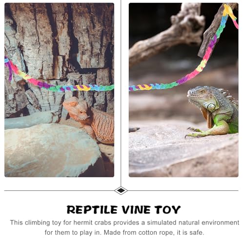 HOMSFOU Hermit Crab Climbing Vine Reptile Vine Terrarium Accessory Decorative Climbing Rope for Geckos and Hermit Crabs Habitat Landscaping