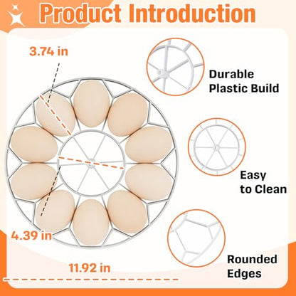 10 Jumbo Eggs JGT360 Goose Egg Tray Compatible with Nurture Right 360 Incubator, Large Goose Egg Turner Tray for Incubating Geese and Other Poultry