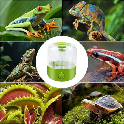 Terrarium Humidifier 2.5L – Top-Fill Ultrasonic Reptile Mister System, Adjustable Cool-Mist Fogger with Quiet Auto Shut-Off, Single/Dual Hose Mister for Reptile Tank & Vivariums