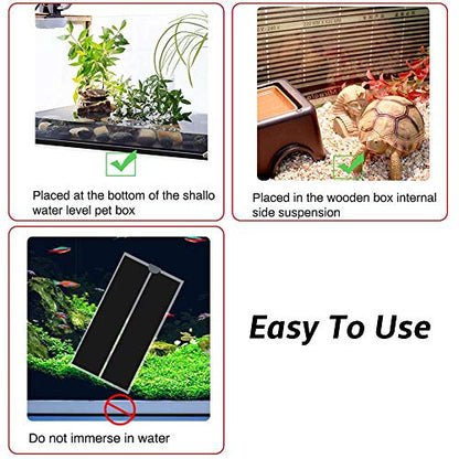 YOUMU Reptile Heating Pad- (5W/15W/25W/35W) Temperature Adjustable Terrarium Heat Mat for Turtle/Snake/Frog/Lizard/Small Animals/Plant Box (5W(7.08in5.9in))
