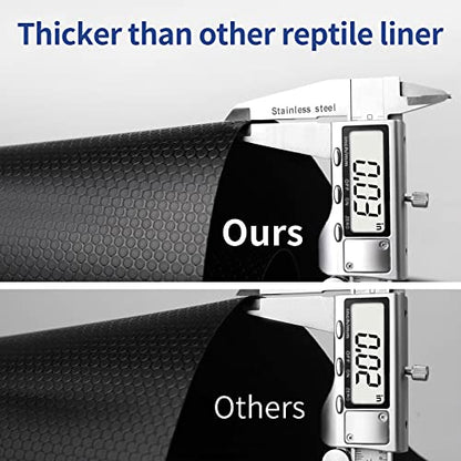 Bearded Dragon Tank Accessories, Reptile Carpet Bedding, Non-Adhesive Reptile Mat Warming Reptile Terrarium Liner Substrate for Leopard Gecko, Snake, Lizard, Tortoise, Iguana Black(18"x72") - color: 18x72" Black