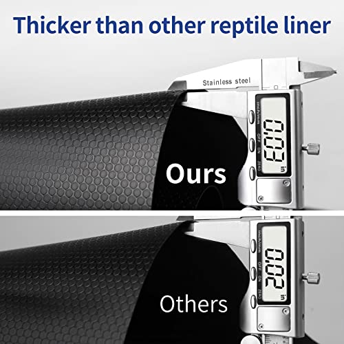 Bearded Dragon Tank Accessories, Reptile Carpet Bedding, Non-Adhesive Reptile Mat Warming Reptile Terrarium Liner Substrate for Leopard Gecko, Snake, Lizard, Tortoise, Iguana Black(18"x72") - color: 18x72" Black