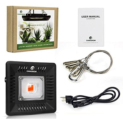Full Spectrum LED Grow Lights for Indoor Plants, CANAGROW Waterproof COB Outdoor Grow Light, Plant Growing Lamps Refugium Light for Saltwater Aquarium, Heating Lamps for Plants Seeding, Veg, Blooming - size: 1 Bulb Pink - 100 W