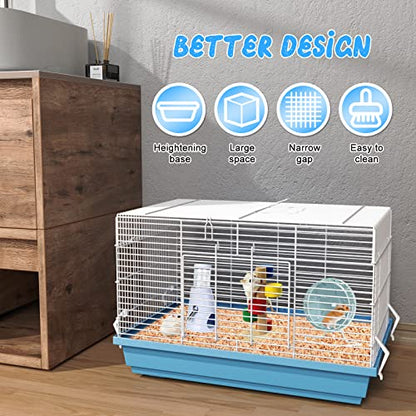 Hamster cage for Hamsters, Gerbils, mice, Rats, Small Guinea Pigs and Other Small Animals. - color: Blue, size: Medium