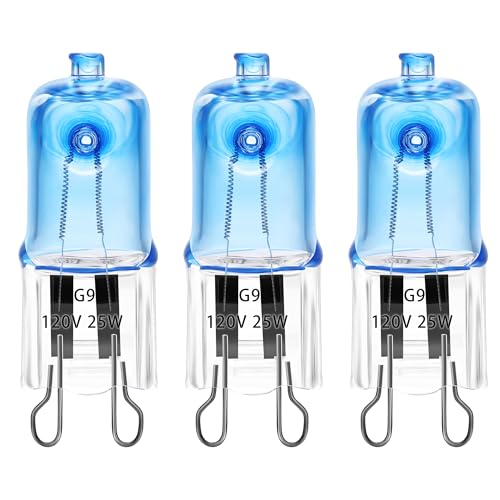 3 Pack UVA UVB Reptile Light Halogen Bulbs Beads Heat Lamp (25 Watt) Day Blue