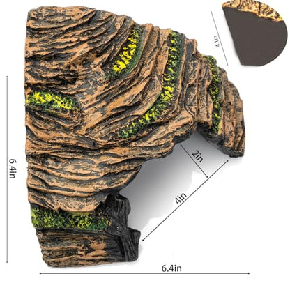 Reptile Hide Cave - Naturalistic Terrarium Décor for Reptiles and Amphibians, Safe & Comfortable Hideout
