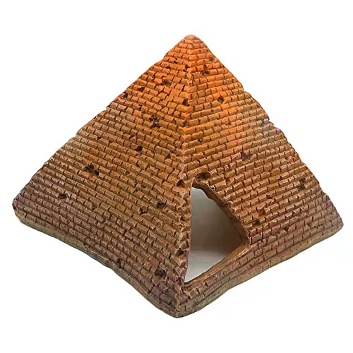 Large Pyramid Aquarium Landscaping Fish Hideout 5.5 inch Betta Fish Tank Exotic Decoration Gecko Snake Terrarium Decor Accessories
