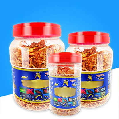 ljhnba Aquarium Fish Foods Freeze Dried Shrimp Healthy Cichlid for Feeding for Arowana Dried Foo Dried Shrimp Fish Food