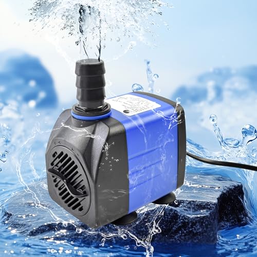 CHANCS 8W 118GPH Small Submersible Water Pump AC 110V Mini Pond pumps for Outdoor Ponds - color: 8w 450l/H