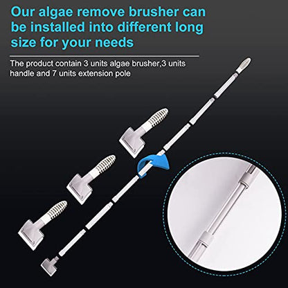 saltwater aquarium cleaner fish tank scraper cleaning tools 17.7-48 Inch long for cleaning acrylic or glass saltwater marine tank NEVER RUST