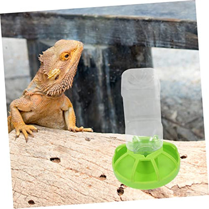 MERRYHAPY 2sets Crawling Pet Food Feeder Tortoise Water Basin Easy Clean Reptile Water Feeders