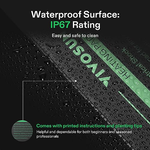 VIVOSUN Reptile Heating Pad 8x12 Inch with Thermostat Combo Under Tank Terrarium Heating Mat for Turtles, Lizards, Frogs, and Other Reptiles - size: 8X12 Inch with Thermostat